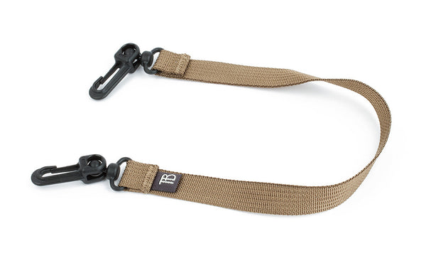 A 16-inch Coyote (tan) Key Strap with a snaphook at either end.